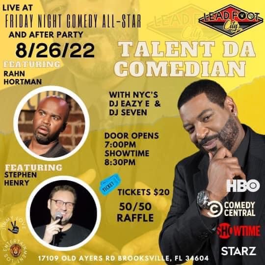 Comedy returns to Lead Foot City with one of the NY Kings of Comedy... N...